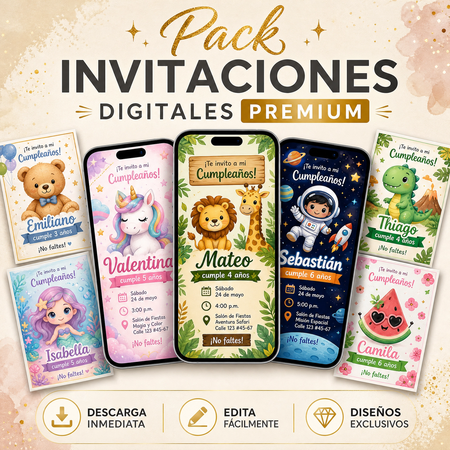PACK INVITACIONES DIGITALES
